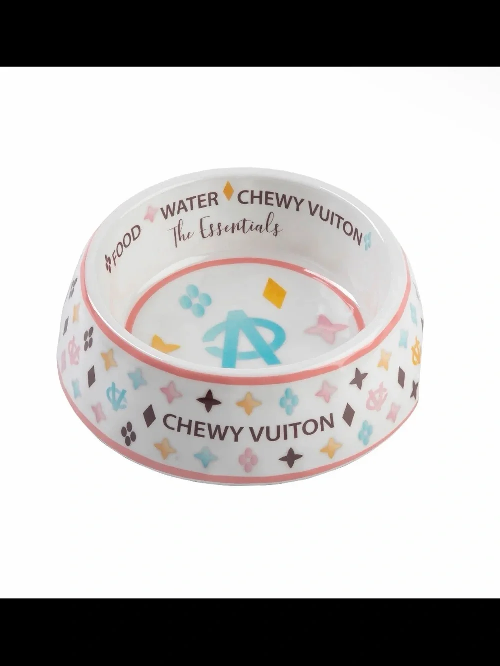 NWT Chewy Vuiton Large Bowls & Mat